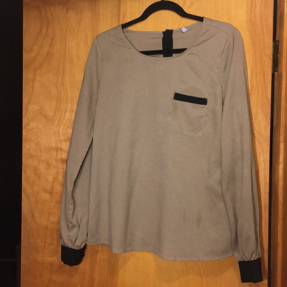 Charlotte Russe Tops - Long sleeve, gold blouse